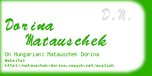 dorina matauschek business card